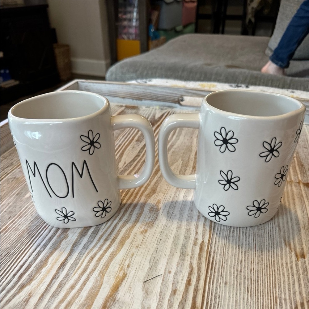 Rae Dunn Mom Coffee Mugs Set of 2 Identical Matching